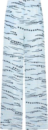 Red Valentino Wijde broek - Dames - Wijde Broeken - Blauw - L - Broeken