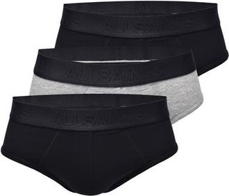 AllSaints 3-Pack Contour Pouch Briefs in Black Multi at Nordstrom, Size Medium