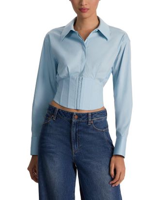 Alice & Olivia Alice + Olivia Edie Corset Shirt