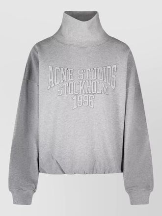 Acne Studios high neck cotton sweatshirt long sleeves