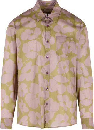 Dries Van Noten Green Cotton Shirt