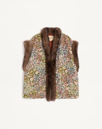 Valentino Gilet In Gobelin Apres LHiver Fiorellini Donna MULTICOLOR 46