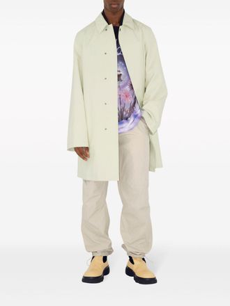 Burberry Mens Cozy Cotton Blend Trousers - Nude - Size Medium