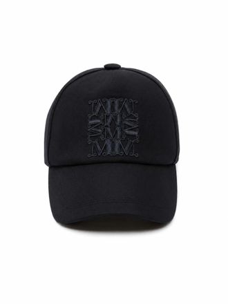 Max Mara Navy Blue Embroidered Baseball Cap
