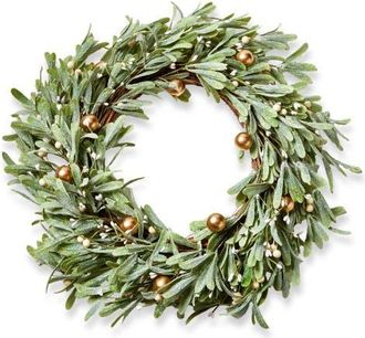 Tag Artificial Mistletoe Wreath Green Plastic Christmas Decor at Nordstrom