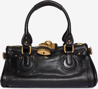 Chlo&eacute; Rechteckige Handtasche aus glattem Leder Paddington