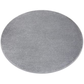 RugsX Rugsx - Alfombra Softy Circulo Llanura Color S&oacute;lido Gris Grey Circulo 150 Cm