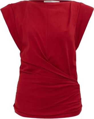 Isabel Marant Top drappeggiato Maisan - Rosso