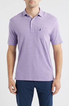 Johnnie-O Ryan Stripe Polo in Aviation at Nordstrom, Size Xx-Large
