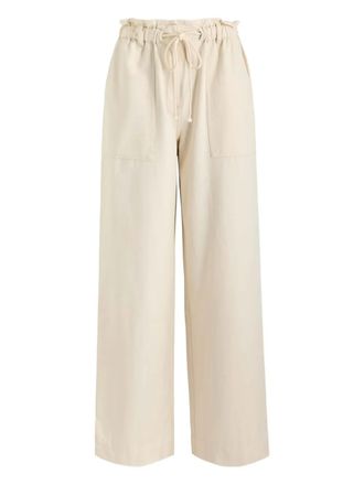 Rails Ryan drawstring-waist trousers - women - Cotton/TENCEL - L - Neutrals