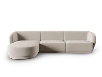 CXL by Christian Lacroix Sof&aacute; esquinero modular izquierdo 4 plazas de terciopelo beige