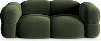 Cosmopolitan Design Sof&aacute; 3 plazas de terciopelo verde