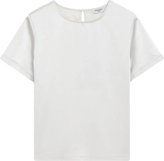 Max Mara Gilbert Blouse met Korte Mouwen - Dames - Blouses - Wit - XL - Polyester - Overhemden