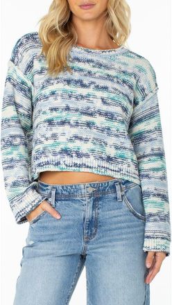 Roxy Swell Season Cotton Blend Sweater in Dutch Blue at Nordstrom, Size X-Small
