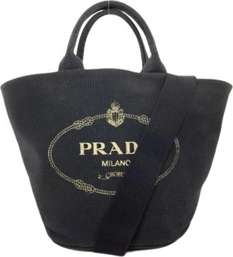 Prada Pre-owned Tote Bags, female, Black, Size: ONE SIZE Pre-owned Vintage Tote Bag