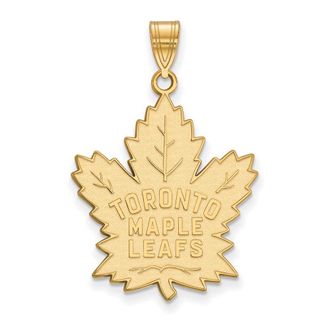 Diamond2Deal 10k Yellow Gold Gold Toronto Maple Leafs Extra Large Pendant