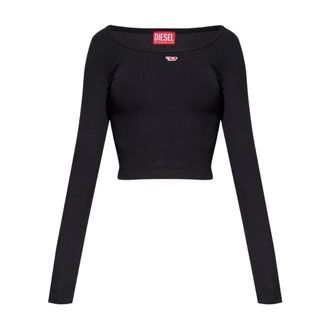 Diesel Dames, Tops, Zwart, Maat: XL Katoen