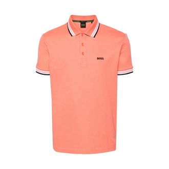 HUGO BOSS Heren, Tops, Oranje, Maat: 2XL Piqué