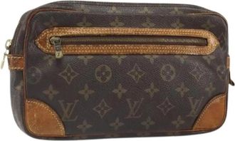 Louis Vuitton Pre-owned Marly Dragonne GM Clutch - Dames - Vintage Clutch - Bruin - ONE Size - Leer - Vintage