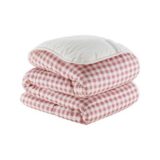 Colchones Aznar Edred&oacute;n Invierno Vichy Algod&oacute;n 100% Suave C&aacute;lido Alta Calidad Relleno Poli&eacute;ster Reciclado 250 G/m&sup2; Cama 80/90 (160x220) - Burdeos