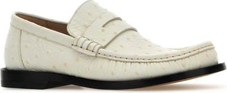 Loewe Womens Campo Loafer Beige Calf