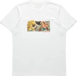 maharishi Samurai Tiger Strijd Grafische Tee - Heren - T-shirts - Wit - S - Katoen - Tops