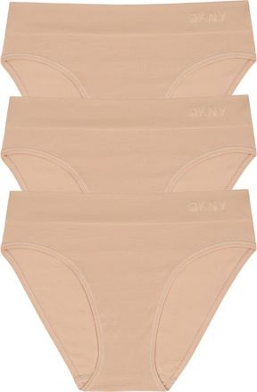 DKNY 3-Pack Seamless LiteWear Bikinis in Glow at Nordstrom, Size X-Large