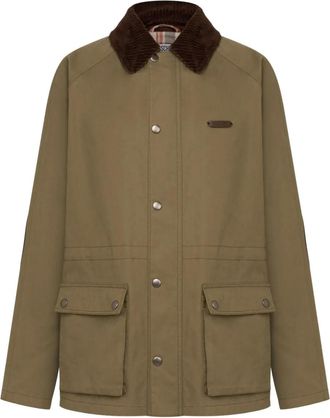 Moschino Cappotto con colletto a coste - Verde