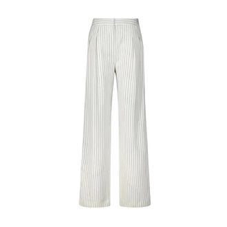 Loulou Studio Wide Trousers, female, White, Size: L Ayla Striped Pants