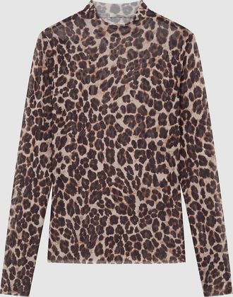 Jeanne Vouland Top Remma R&eacute;sille Imprim&eacute;e Leopard
