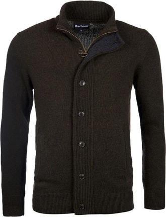 Barbour Patch Zip Thru Sweater - Heren - Vesten - Groen - XL - Wol - Truien & Vesten