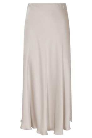 Herno Chantilly Resort Satin Elastic Waistband Polyester Midi Skirt