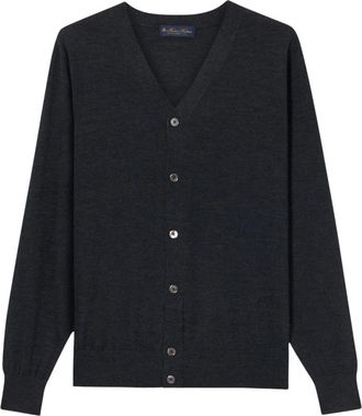 Brooks Brothers Merino wollen vest - Heren - Vesten - Grijs - 2XL - Wol - Truien & Vesten