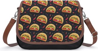 Generic Tacoschili Pattern Crossbody Bags for Women Shoulder Messenger Bag Purse Handbags