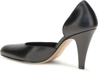 The Row Womens Pumps Ornella Dorsay Black Leather Upper: Lamb (ovis Aries) High Heel Shoes