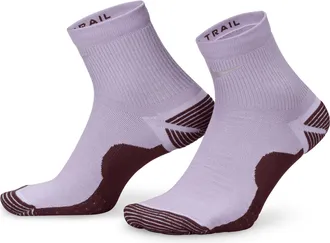 Nike Unisex Trail Running Ankle Socks (1 Pair) in Purple | HF7155-500