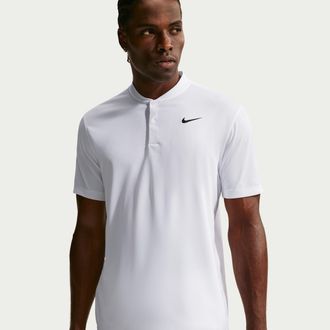 Nike Mens Court Dri-FIT Tennis Blade Polo in White | DJ4167-100