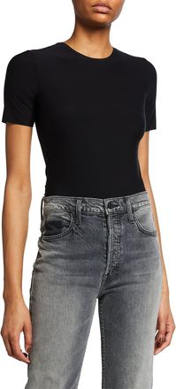 Commando Butter Short-Sleeve Crewneck Bodysuit