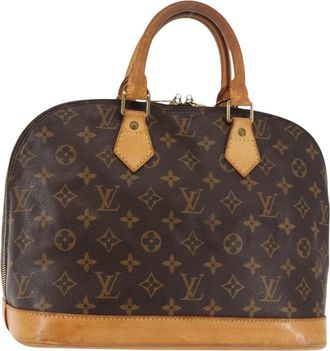 Louis Vuitton Alma Handbag Monogram Canvas Brown Canvas Handbag (Pre-Owned)