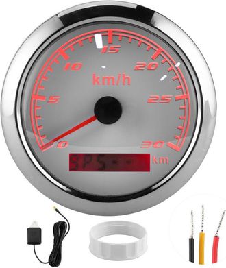 OEM Veloc&iacute;metro Gps De 30 Km/h, Od&oacute;metro De 85 Mm, Resistente Al Agua Ip67, Para Barco, Coche, Yate, Motocicleta, Esfera Blanca