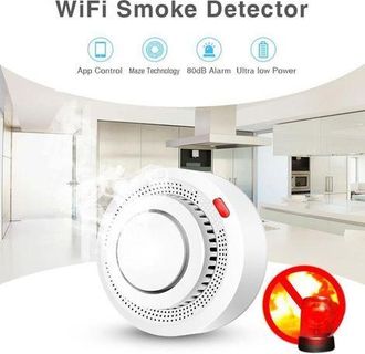 OEM Detector De Humo Y Alarma Contra Incendios Inteligente: Detector De Humo Wi-fi Con Notificaciones De La Aplicaci&oacute;n, Detector De Humo Inal&aacute;mbrico Con S