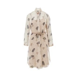 Emporio Armani Silk creponne shirt dress Woman 40