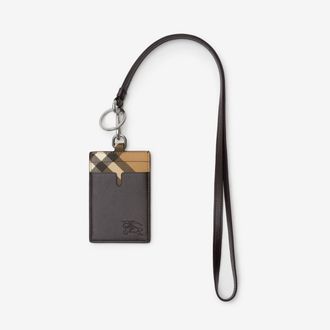 Burberry Pop Check Lanyard Card Case