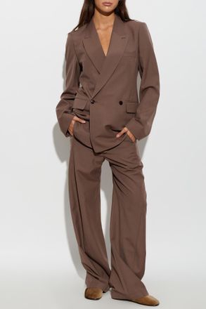 Christophe Lemaire Double-breasted Blazer, Womens, Brown
