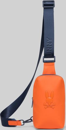 Psycho Bunny Mens Rubberized Crossbody 814 MANDARIN ORANGE / O/S