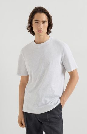 Brunello Cucinelli Cotton jersey crew neck T-shirt in Pearl at Nordstrom, Size Xxx-Large Eu
