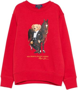 Polo Ralph Lauren Hoodies & sweatvesten, Heren, Rood, M, Trui met grafische print en ronde hals