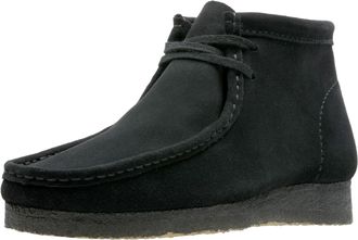 Clarks Wallabee Evo Bt Mens Soft Suede Crepe Sole Chukka Ankle Boots (Black Suede, UK 9)