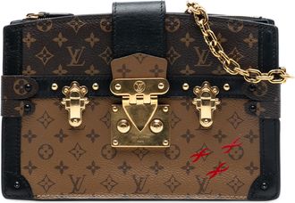 Louis Vuitton Pre-owned Womens Monogram Reverse Trunk Clutch - Tan Textile - One Size