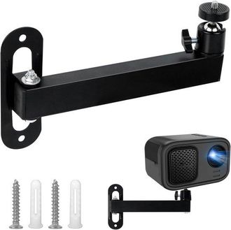 No Brand Soporte De Pared Para Proyector, Soporte Ajustable Con Rotaci&oacute;n De 360 Grados, Soporte Met&aacute;lico Con Tornillo De 1/4 De Pulgada Para Cine En Casa U Ofi